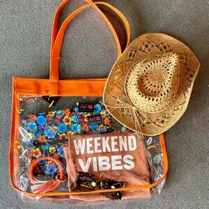 Makeup Junkie In The Clear GAME DAY Tote